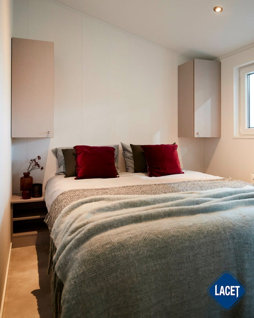 Doppelbett im Hauptschlafzimmer im Oregon