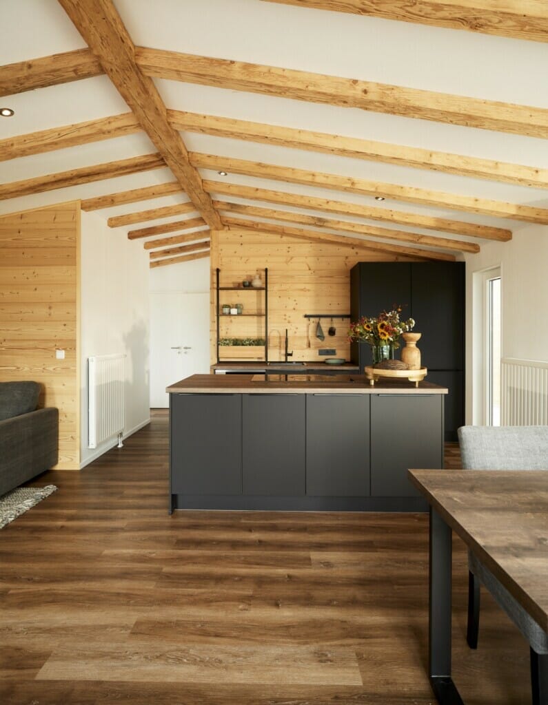 Sichtbare Dachbalken als Sonderausstattung erhältlich