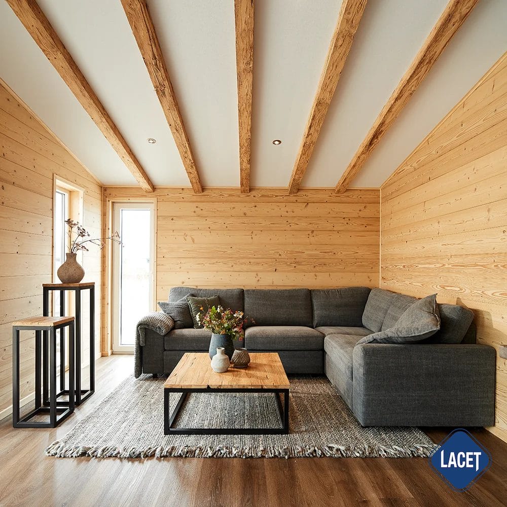 lacet-mobilheim-wohnzimmer Mobilheim Hersteller LACET: Innenansicht Mobilheim