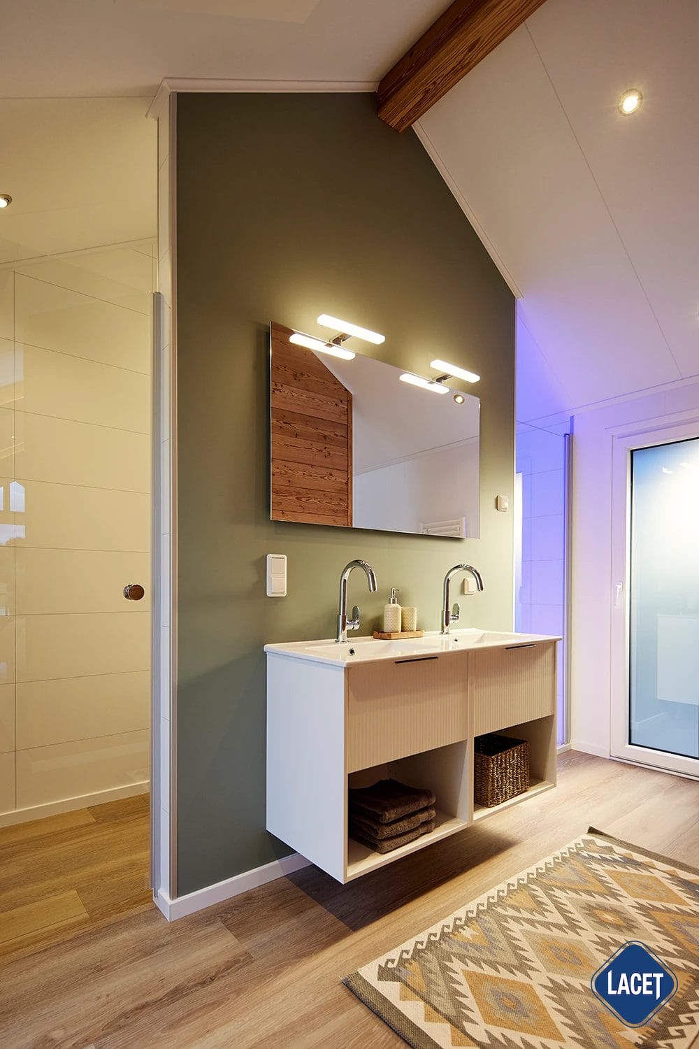 Badezimmer im Mobilheim LACET Aiven