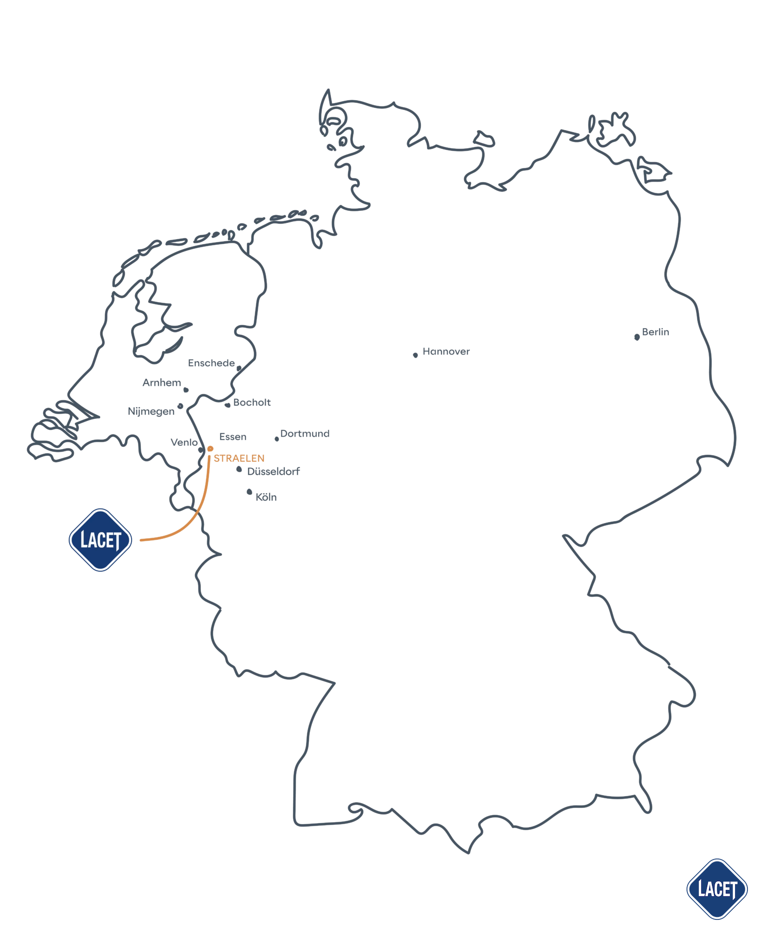 LACET-Standort-Mappe LACET Standort in Straelen-Herongen
